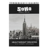 SoHo Heavy Drawing Paper 135 lb. Hard Cover Double-Wire Spiral Pad 9"x12" - (91743) SoHo Heavy Drawing Paper 135 lb. Hard Cover Double-Wire Spiral Pad 9"x12" - (91743)