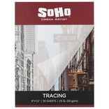 SoHo Vellum Tracing Paper Pad 50 gsm 9"x12" (50 Sheets) - (90529)