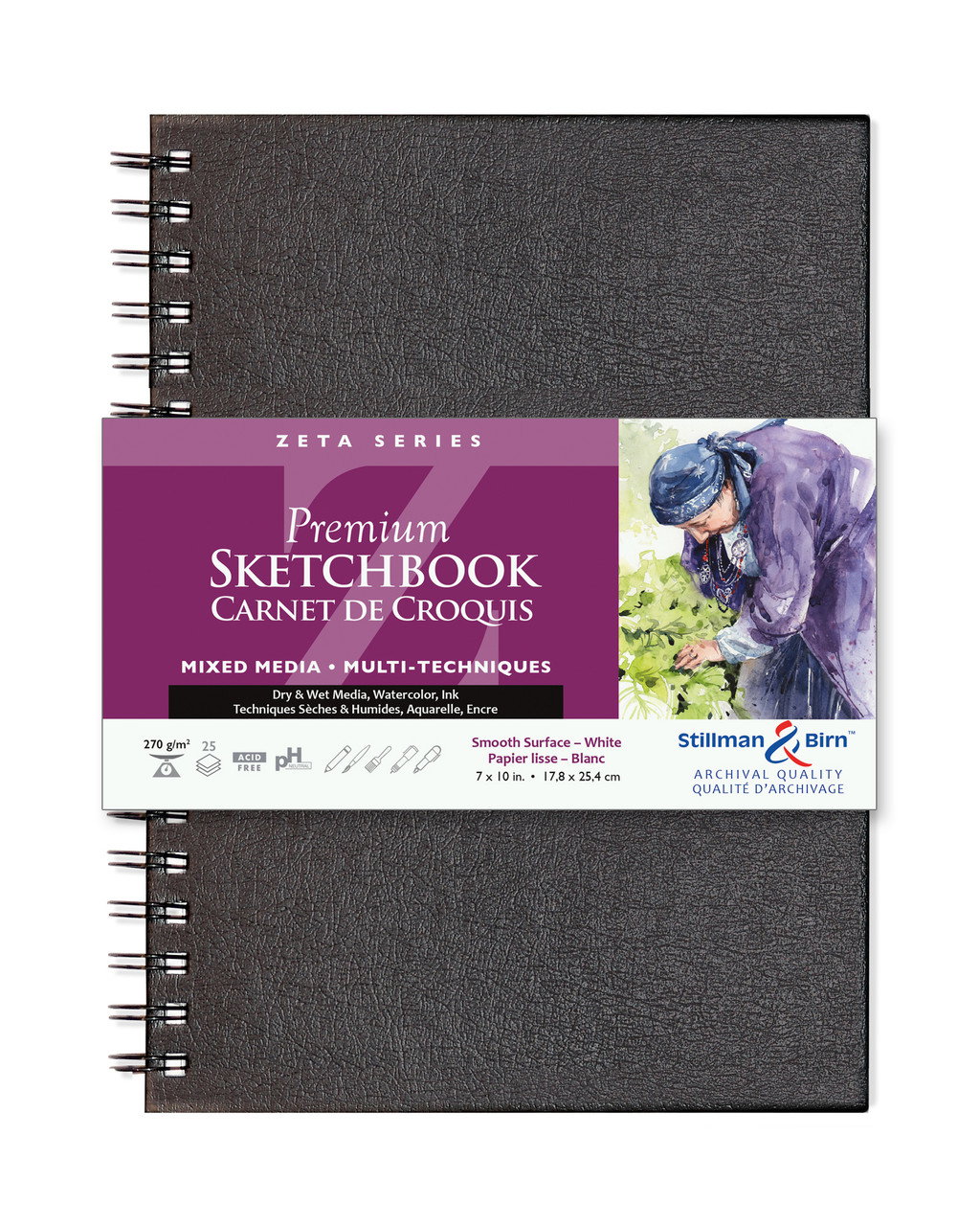 Stillman & Birn Zeta Wire Bound Sketch Book 7"x10" - (200019180)
