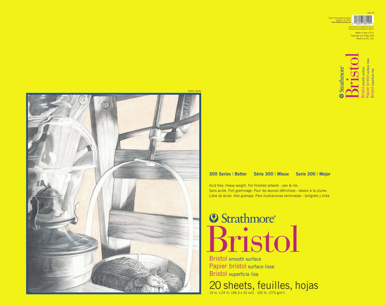 Strathmore 300 Series Bristol Smooth Pad 19x24 - (65077)