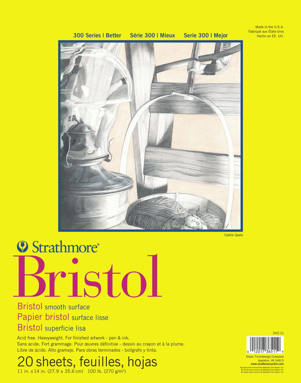 Strathmore 300 Series Bristol Smooth Pad 11"x14" - (65075)