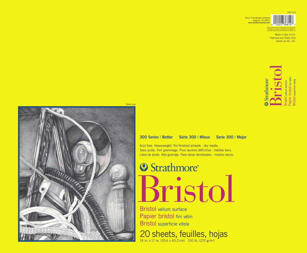 Strathmore 300 Series Bristol Vellum Pad 14"x17" - (65080)