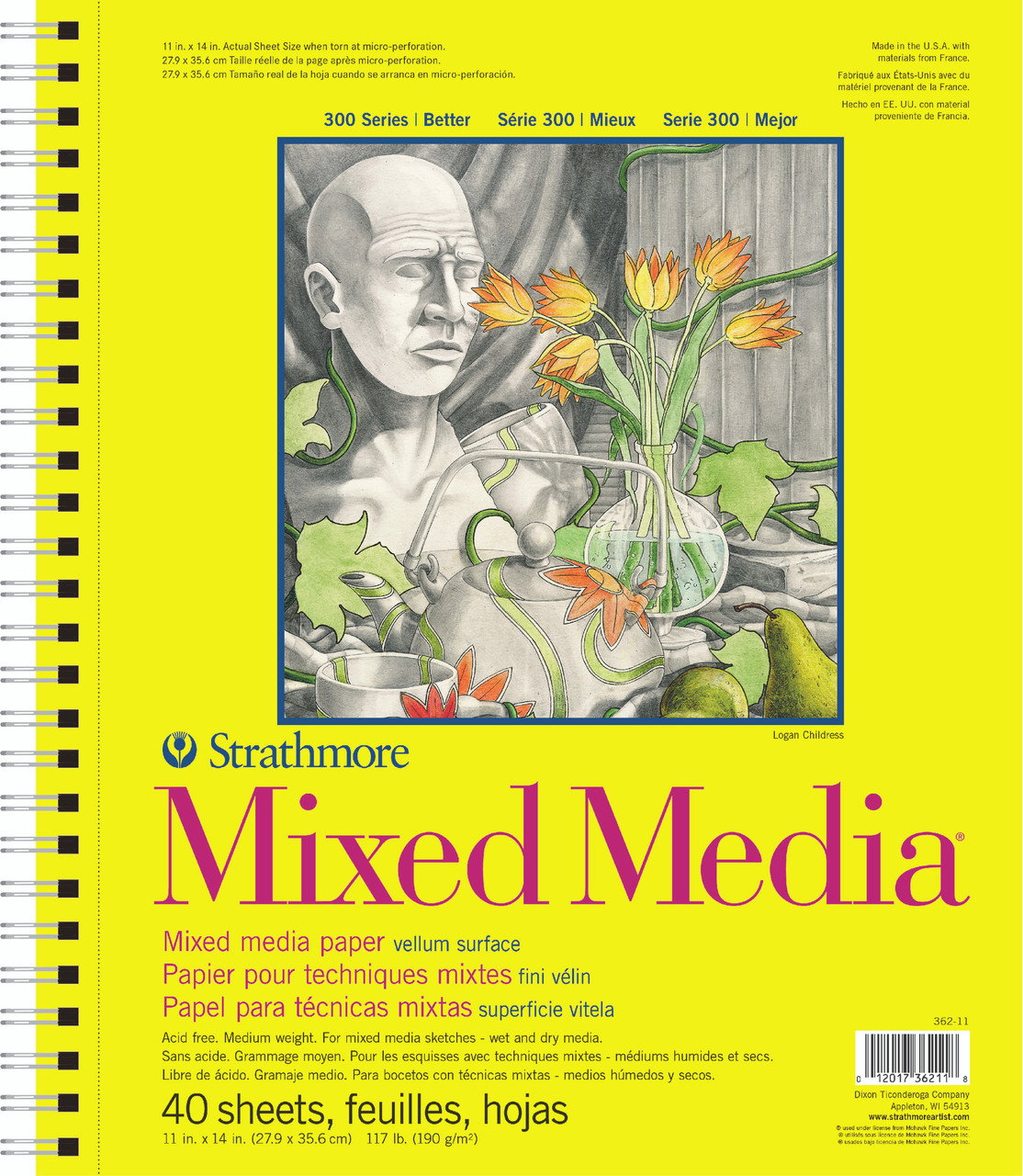 Strathmore 300 Series MixMedia Pad 11"x14" Wire Bound - (200006702)