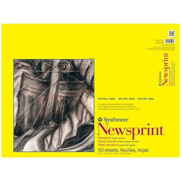 Strathmore 300 Series Newsprint Rough Pad 18x24 (100 Sheets) - (200013808)