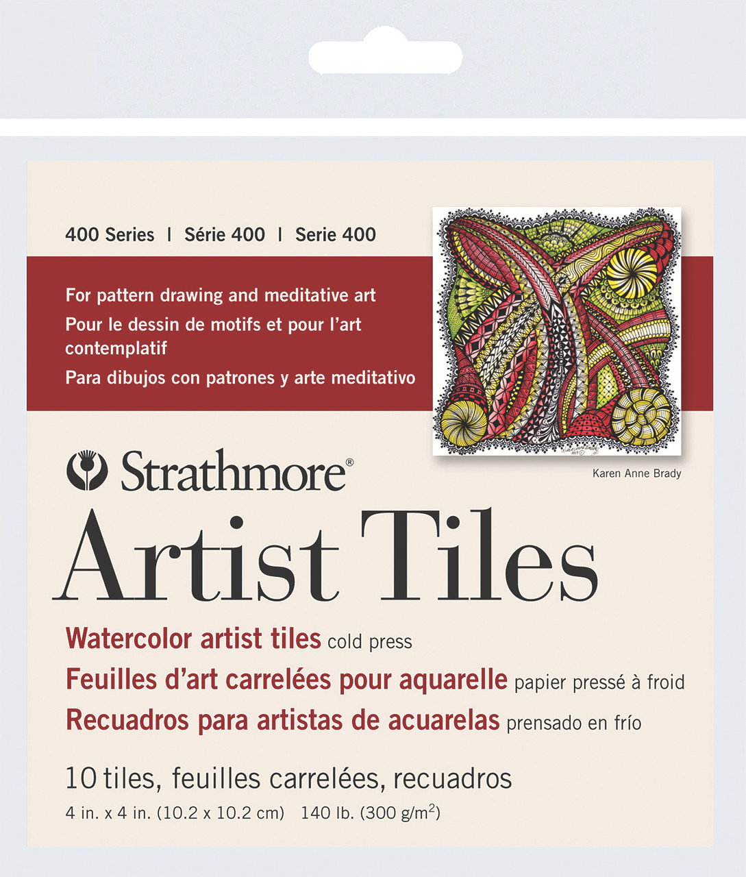 Strathmore 400 Series Artist Tiles Watercolor 140 lb. 4"x4" Pack of 20 - (200015169)
