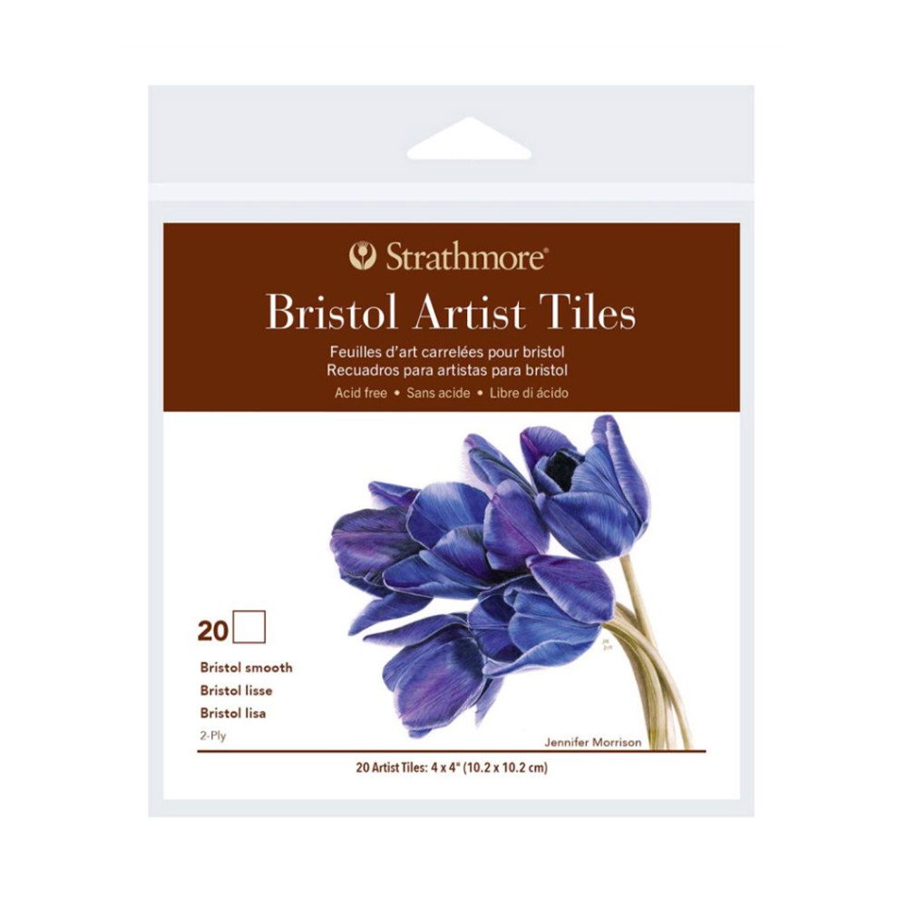 Strathmore 400 Series Artist Tiles Bristol Smooth 4"x4" Pack of 20 - (200042059)