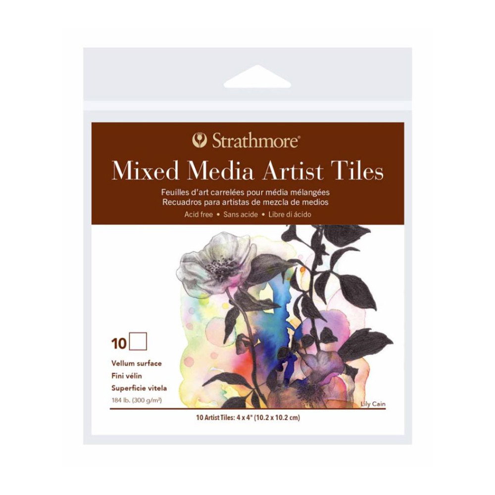 Strathmore 400 Series Artist Tiles Mixed Media 4"x4" Pack of 10 - (200042060)
