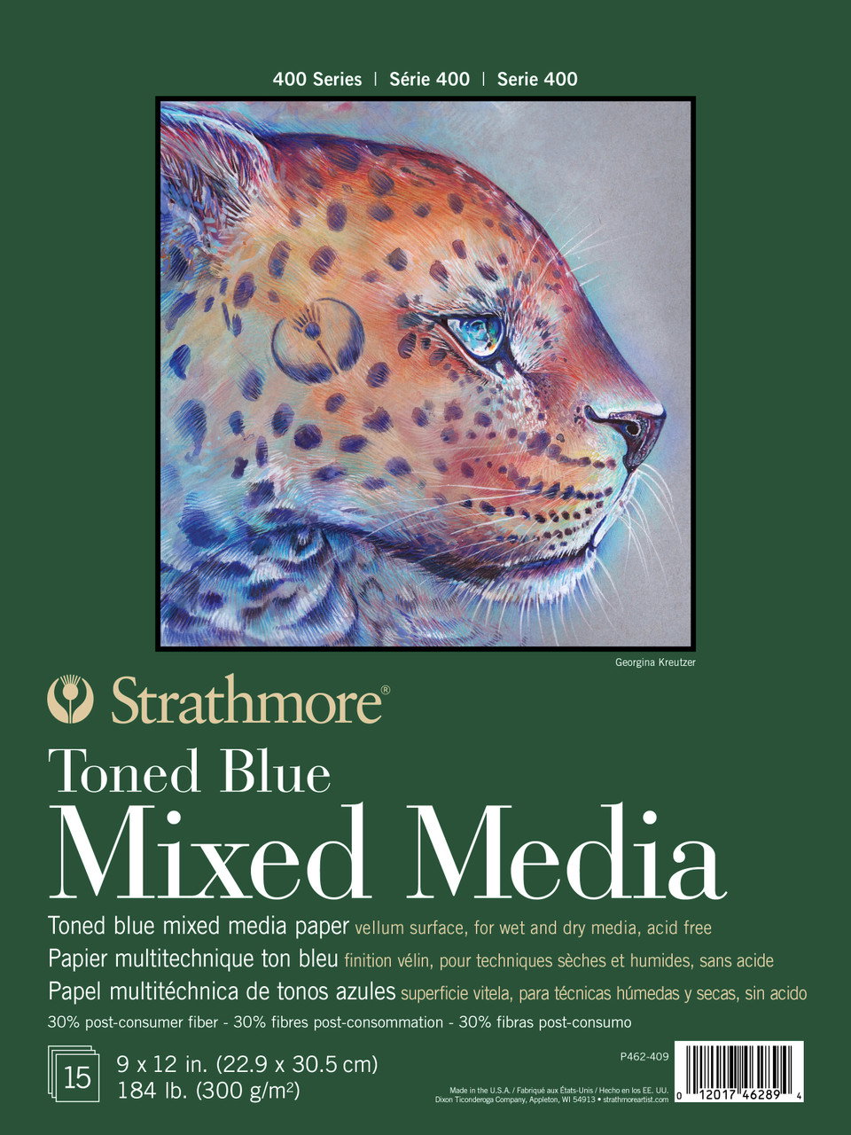 Strathmore 400 Series Glue Bound Toned Mixed Media Pad 9"x12" Blue - (200029033)