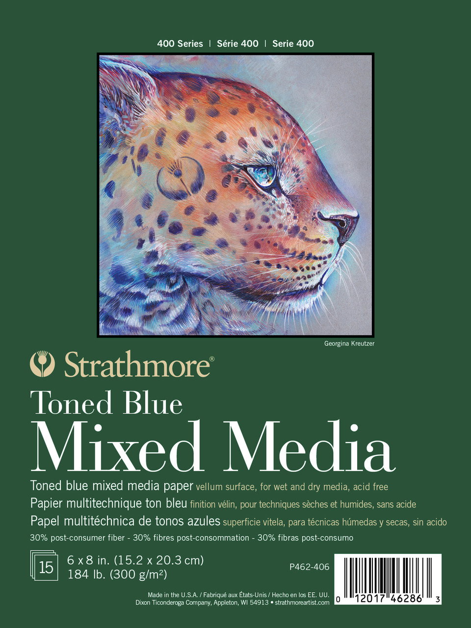 Strathmore 400 Series Glue Bound Toned Mixed Media Pad 6x8 Blue - (200029032)
