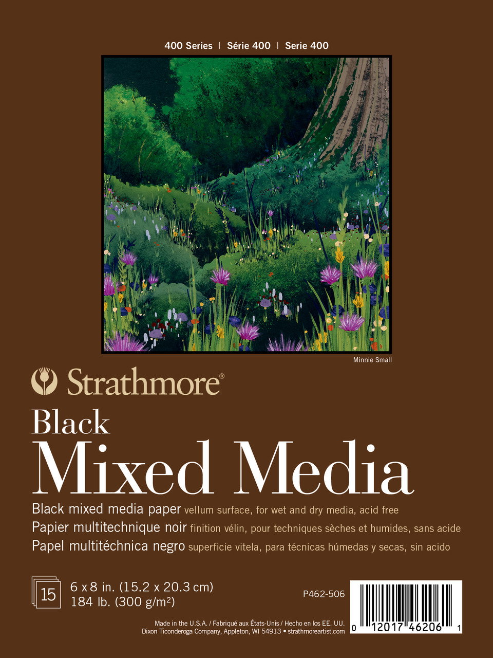 Strathmore 400 Series Mixed Media Black Pad 6"x8" (15 Sheets) - (200032559)