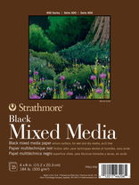 Strathmore 400 Series Mixed Media Black Pad 6x8 (15 Sheets) - (200032559) Strathmore 400 Series Mixed Media Black Pad 6x8 (15 Sheets) - (200032559)
