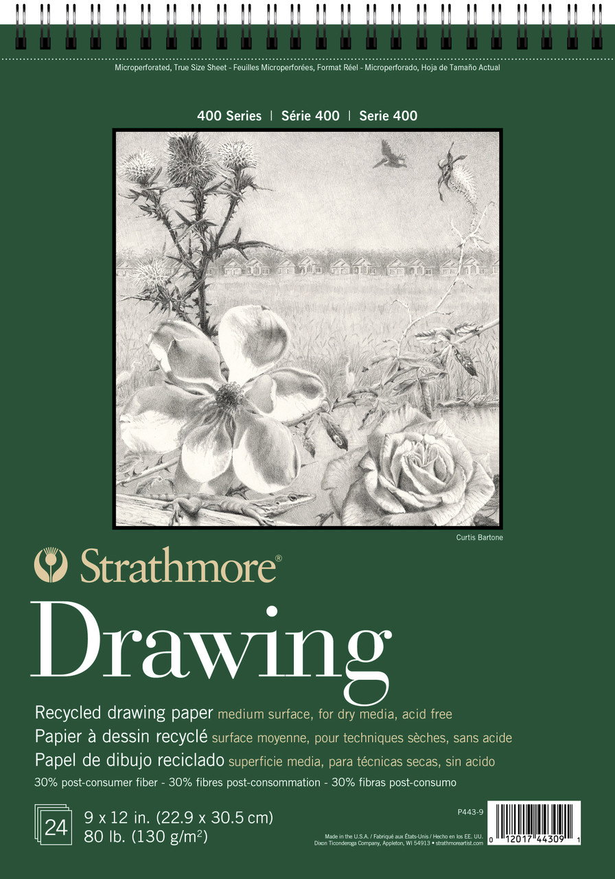 Strathmore 400 Series Recycled Drawing Pad 9"x12" - (65082)