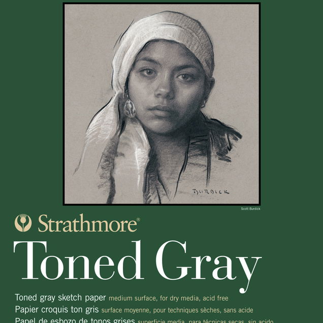 Strathmore 400 Series Recycled Toned Sketch Pad 11"x14" Grey - (200011182) Strathmore 400 Series Recycled Toned Sketch Pad 11"x14" Grey - (200011182)