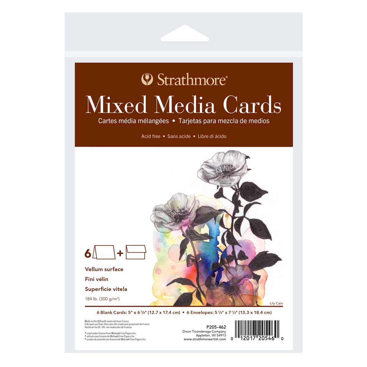 Strathmore Cards 5x6.875in. 400 Series Mixed Media Pack of 6 - (200042009)