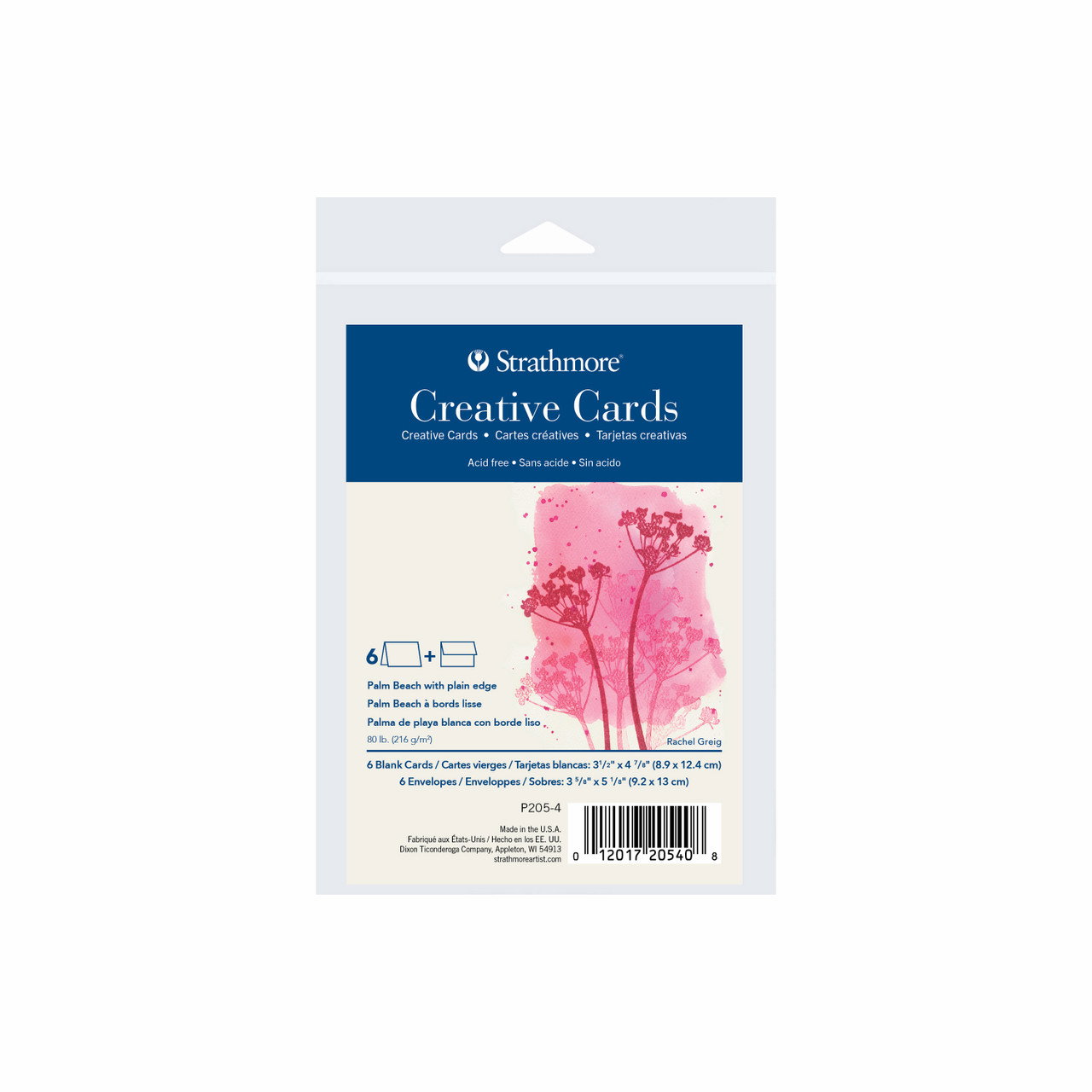 Strathmore Cards 3.5x4.875in. Palm Beach White Pack of 6 - (200042003)