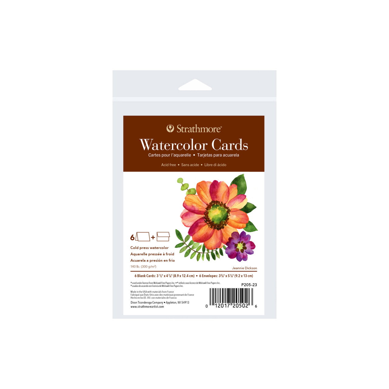 Strathmore Cards 3.5x4.875in. Watercolor Pack of 6 - (200042005)