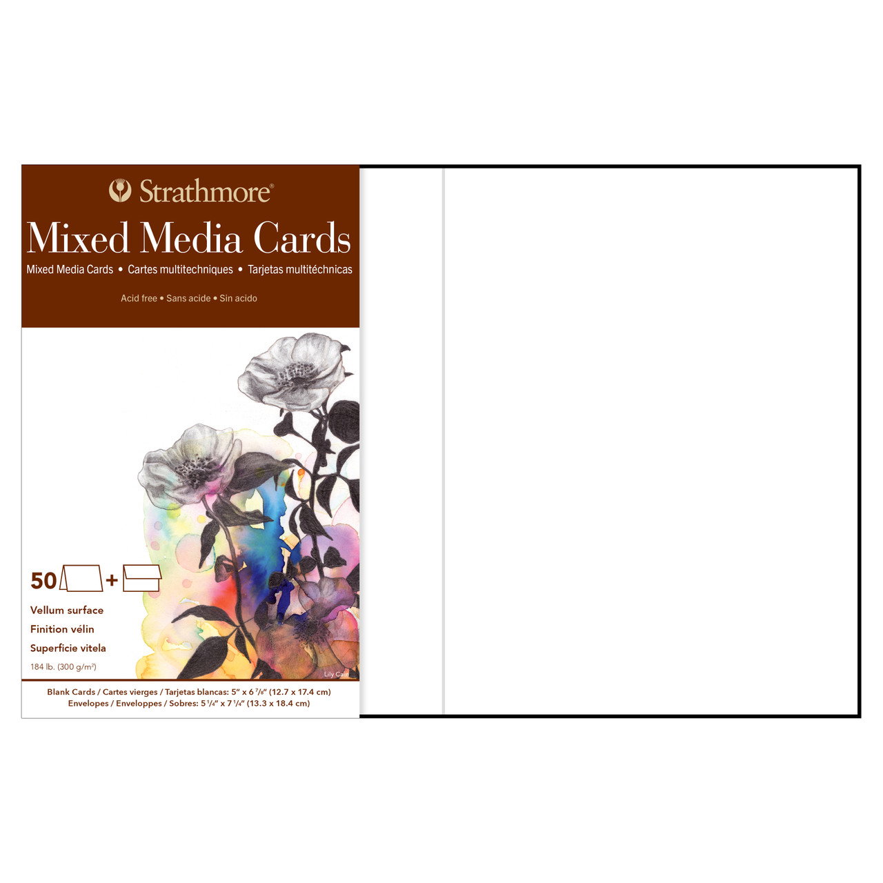 Strathmore Cards 5"x6.875" 400 Series Mixed Media Pack of 50 - (200017804)