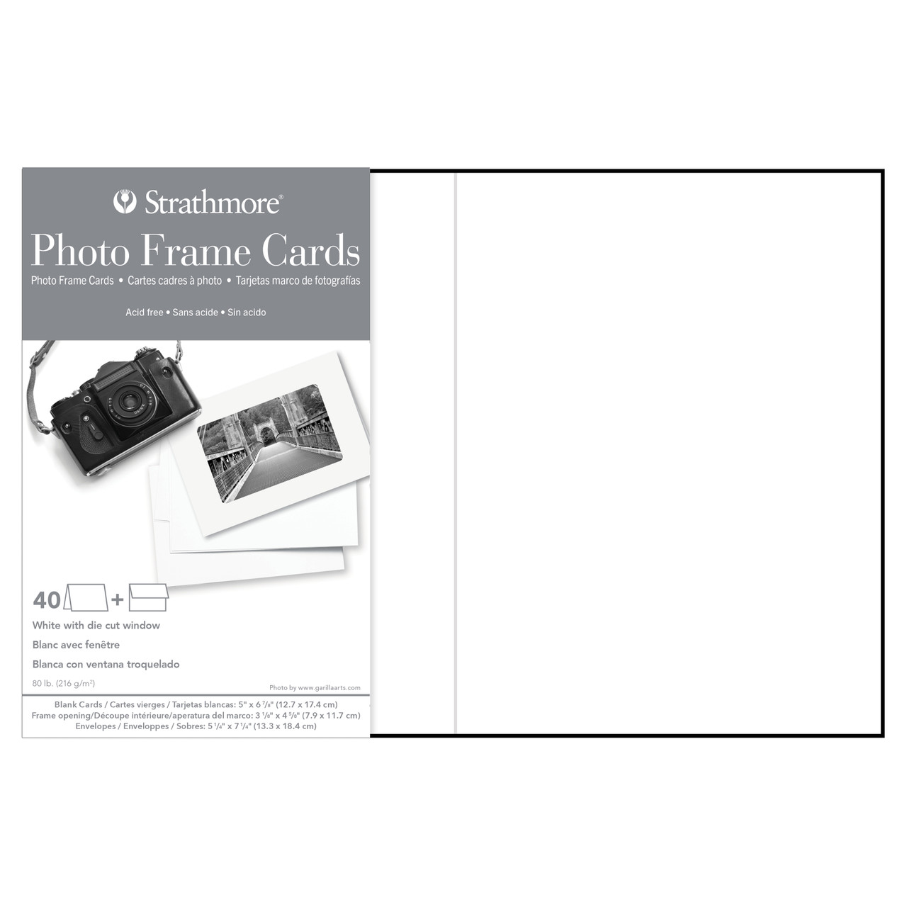 Strathmore Cards 5"x6.875" Photo Frame White Pack of 40 - (60441)