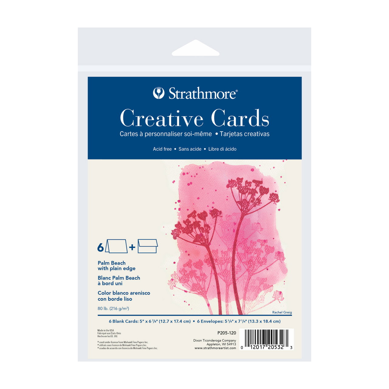 Strathmore Cards 5"x6.875" Palm Beach White Pack of 6 - (200042008)