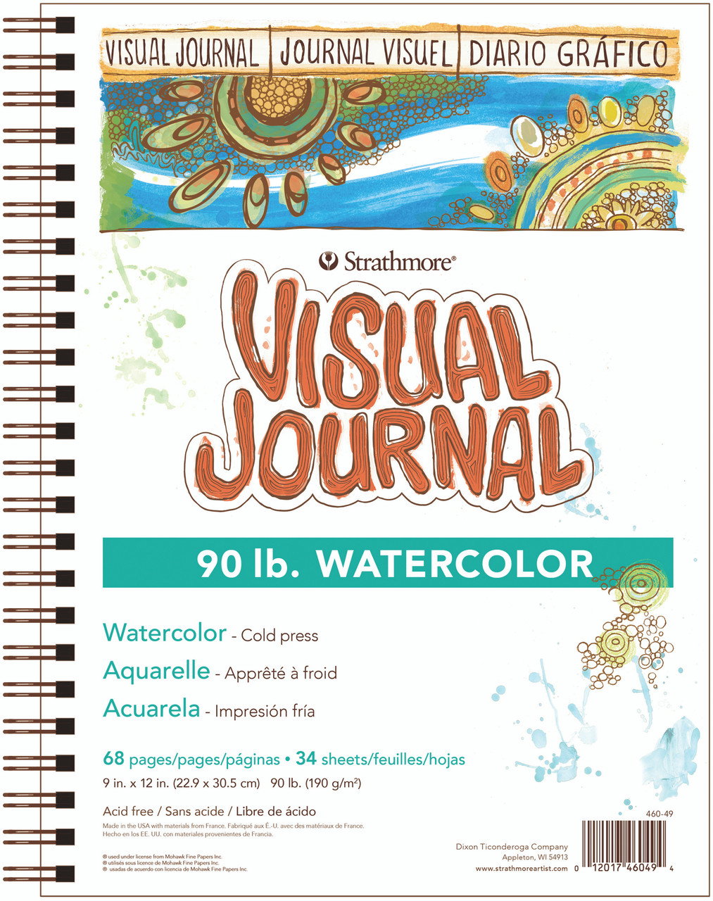 Strathmore Visual Art 90 lb. Watercolor Journal 9x12 - (200003620)