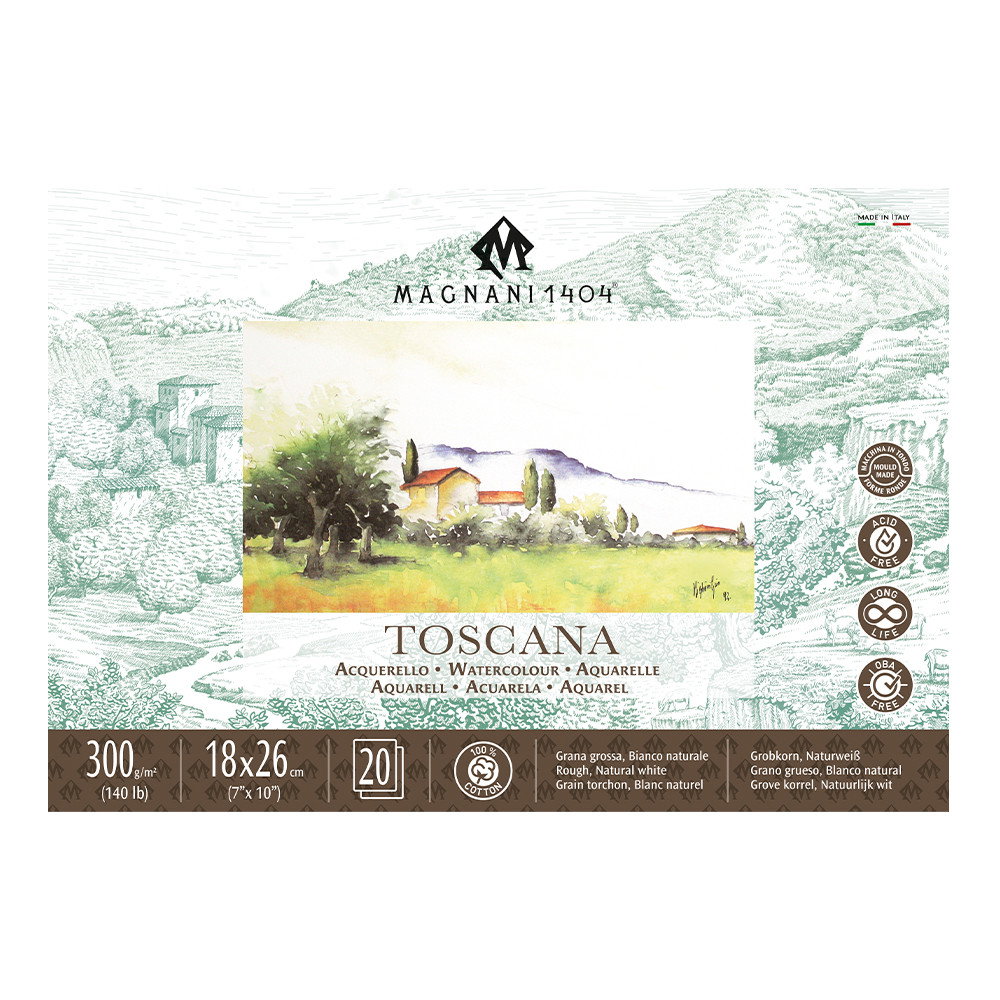 Toscana Watercolor Block 140 lb. Rough 7x10 in. (18x26cm) - (200042604)
