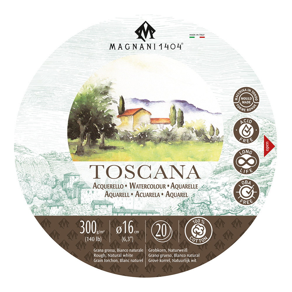 Toscana Watercolor Block 140 lb. Rough 6.3" Round (16cm) - (200042609)
