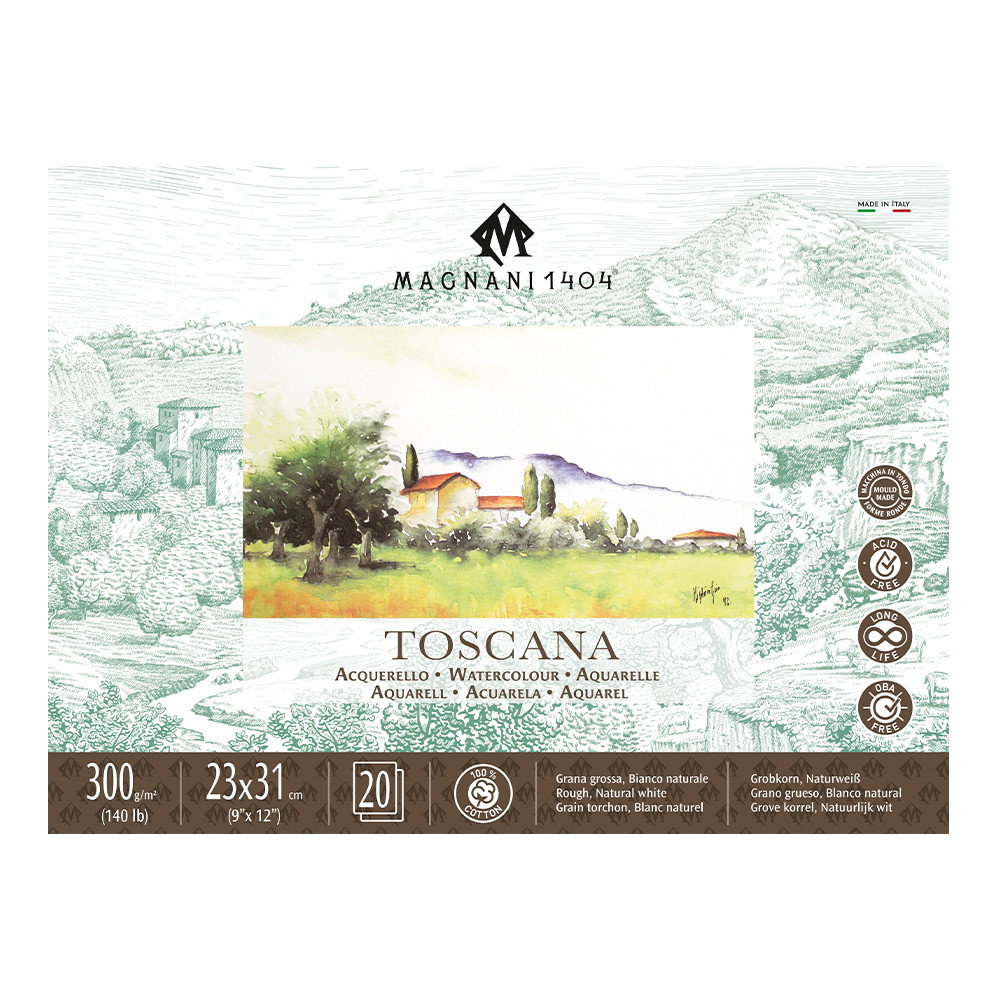 Toscana Watercolor Block 140 lb. Rough 9x12 in. (23x31cm) - (200042605)