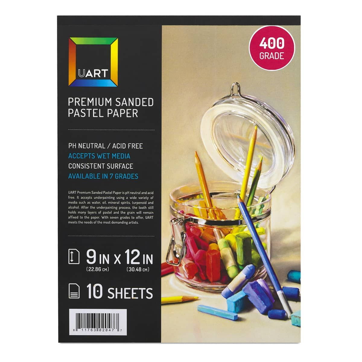 UART Sanded Pastel Paper 400 Grit 9x12 10 Pack - (200006740A)