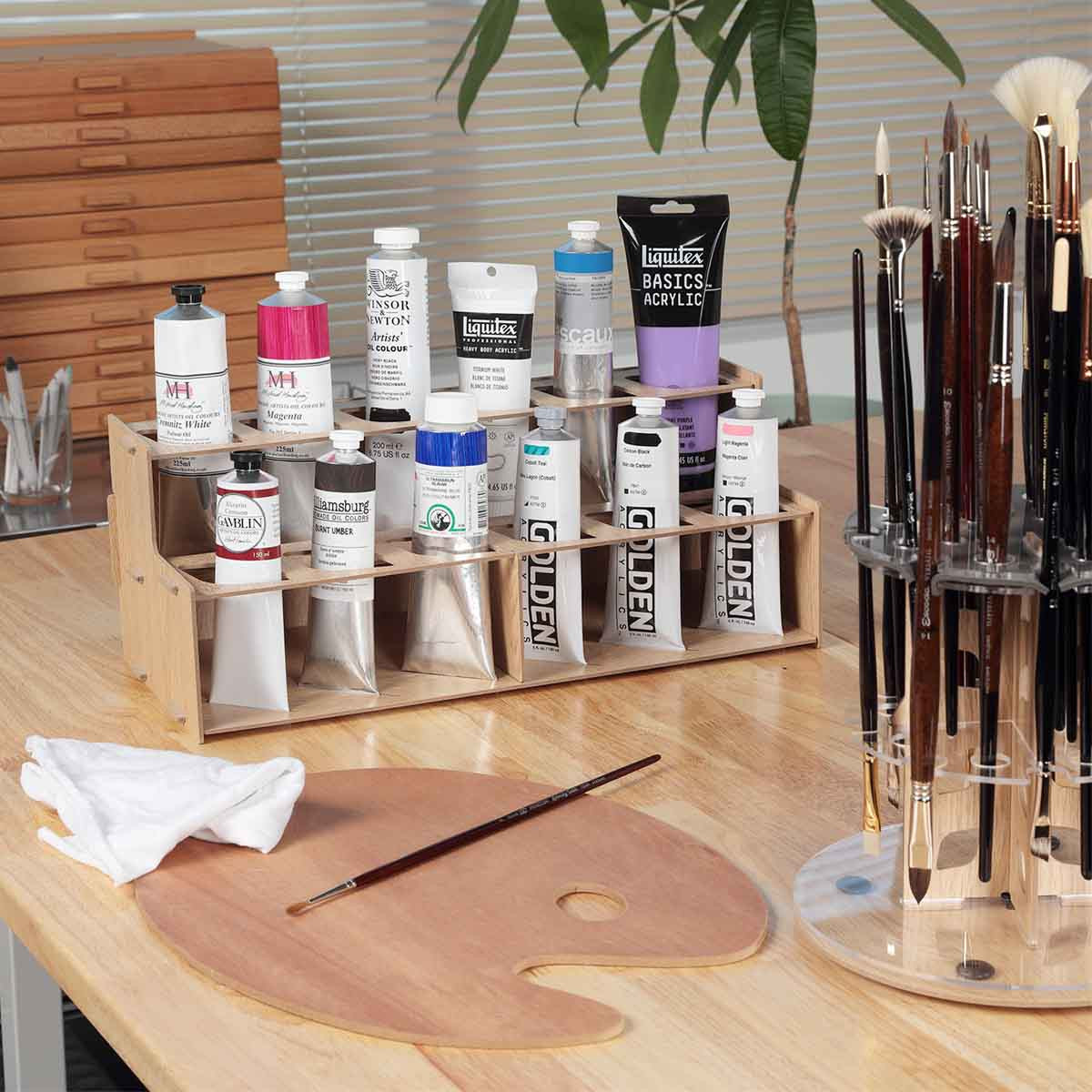 Mezzo Artist Paint & Brush Racks Large Paint Tube Rack - (91596)