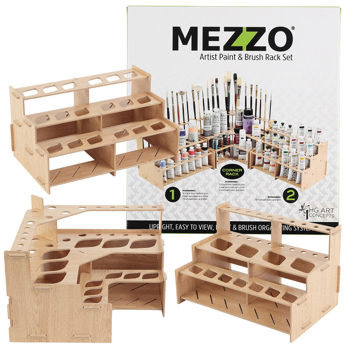 Mezzo Artist Paint and Brush Set of 3 Racks - (90348)