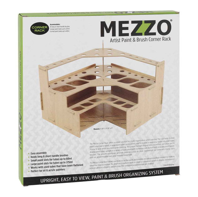 Mezzo Artist Paint and Brush Corner Rack - (90347) Mezzo Artist Paint and Brush Corner Rack - (90347)