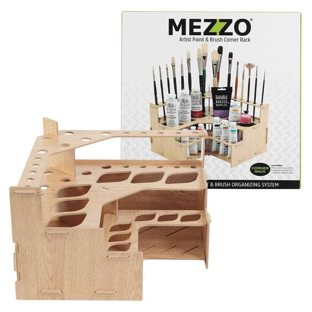 Mezzo Artist Paint and Brush Corner Rack - (90347) Mezzo Artist Paint and Brush Corner Rack - (90347)