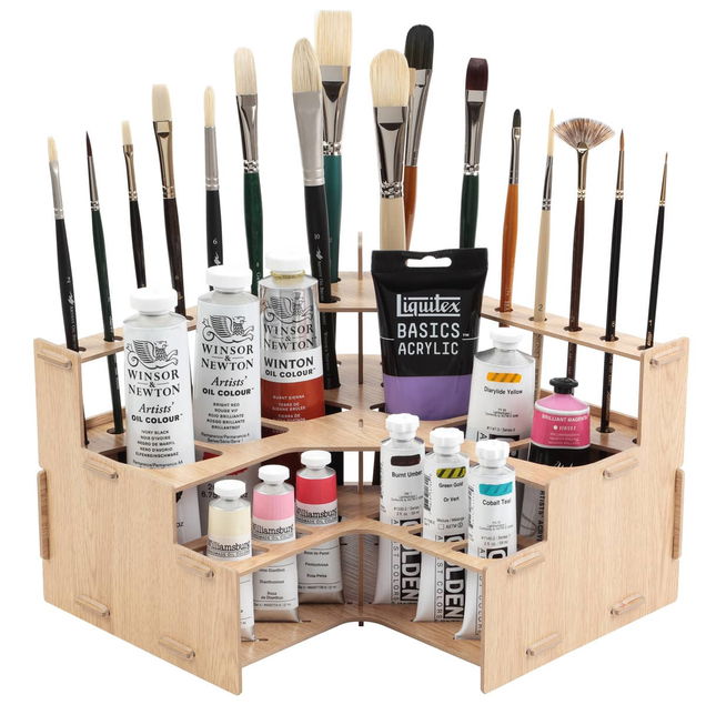 Mezzo Artist Paint and Brush Corner Rack - (90347) Mezzo Artist Paint and Brush Corner Rack - (90347)