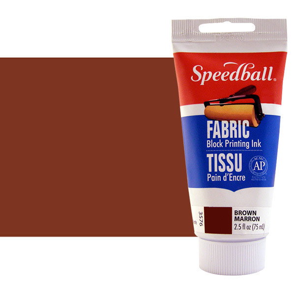 Speedball Fabric Block Printing Ink 2.5 oz. Brown - (200014358)