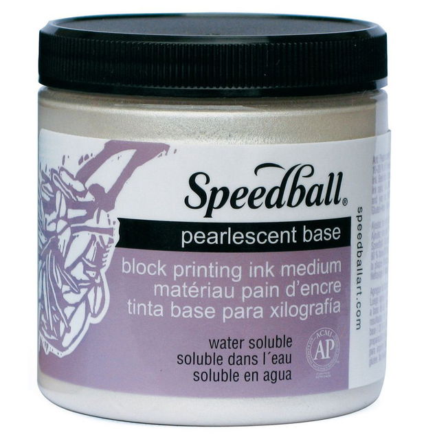 Speedball Water-Soluble Block Printing Ink 8 oz. Pearlescent Extender Base - (83525) Speedball Water-Soluble Block Printing Ink 8 oz. Pearlescent Extender Base - (83525)