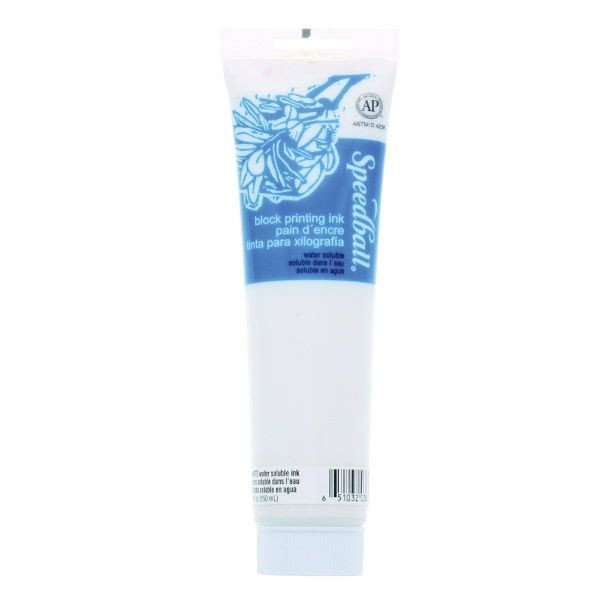 Speedball Water-Soluble Block Printing Ink 5 oz. White - (42671)