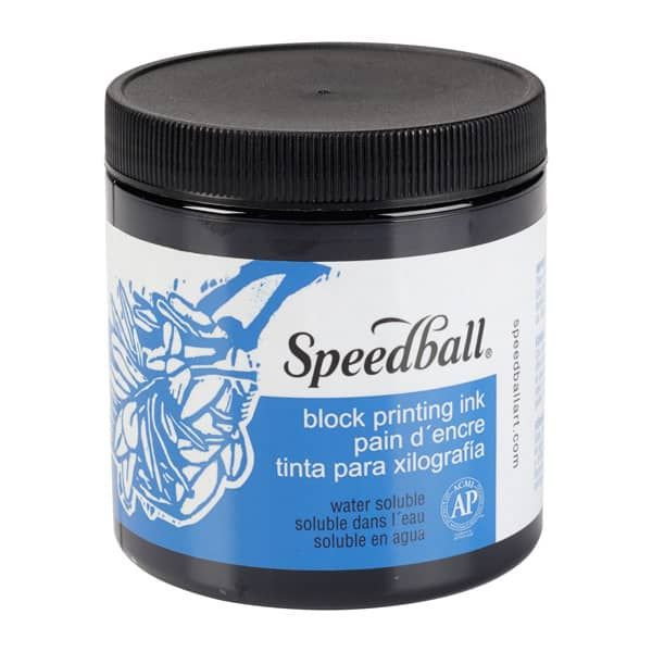 Speedball Water-Soluble Block Printing Ink 8 oz. Black - (66536)