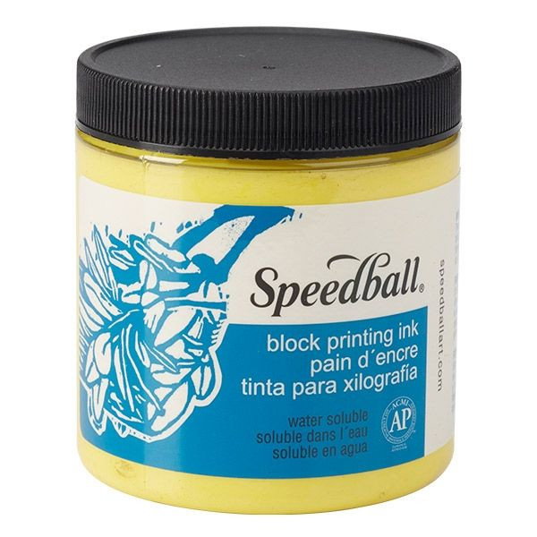 Speedball Water-Soluble Block Printing Ink 8 oz. Yellow - (66541)