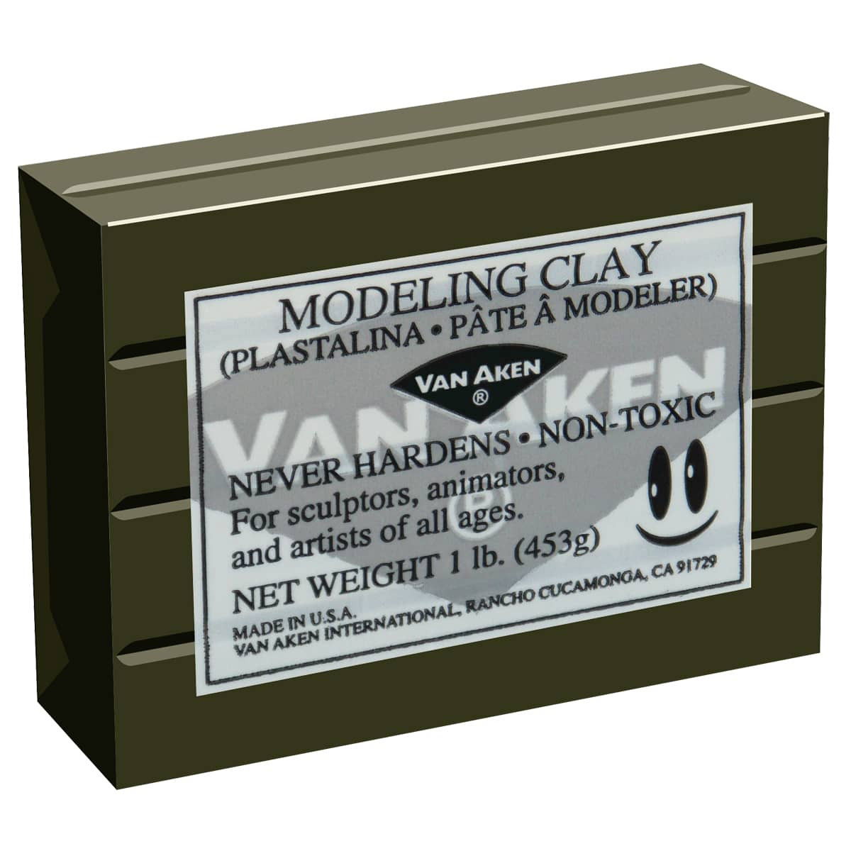 Van Aken Plastalina Modeling Compound 1lb Sculptor Grey Brick - (200011699)