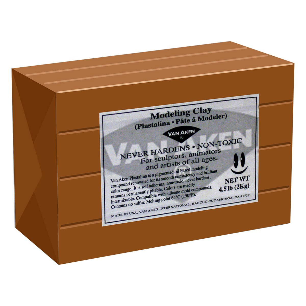 Van Aken Plastalina Modeling Compound 4.5lb Terracotta Brick - (200011708)
