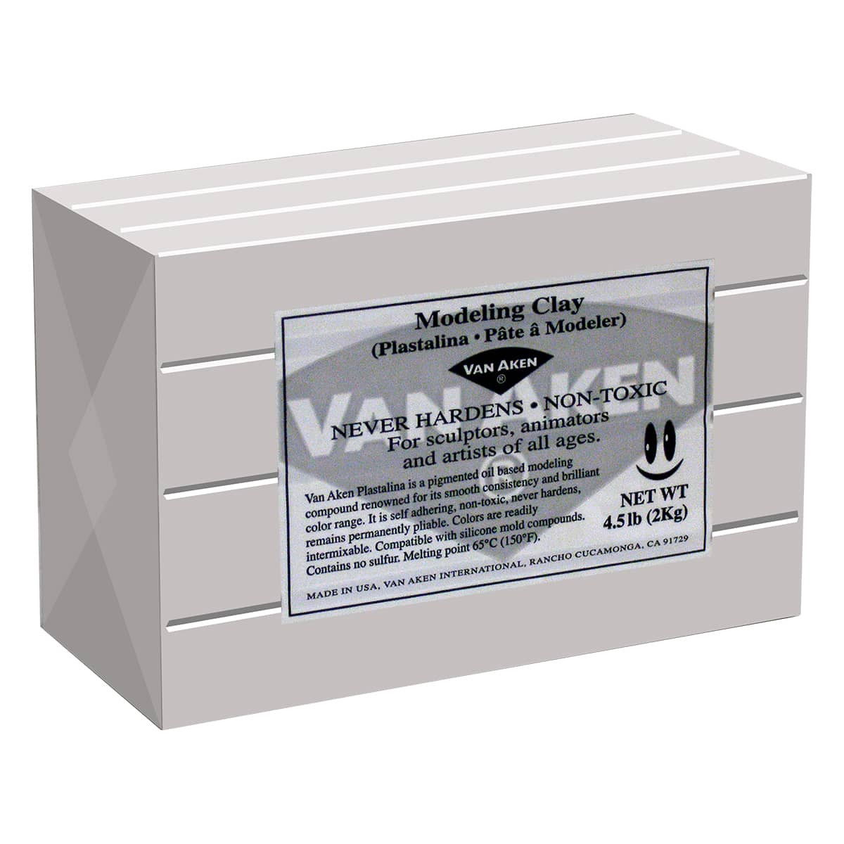 Van Aken Plastalina Modeling Compound 4.5lb White Brick - (200011709)