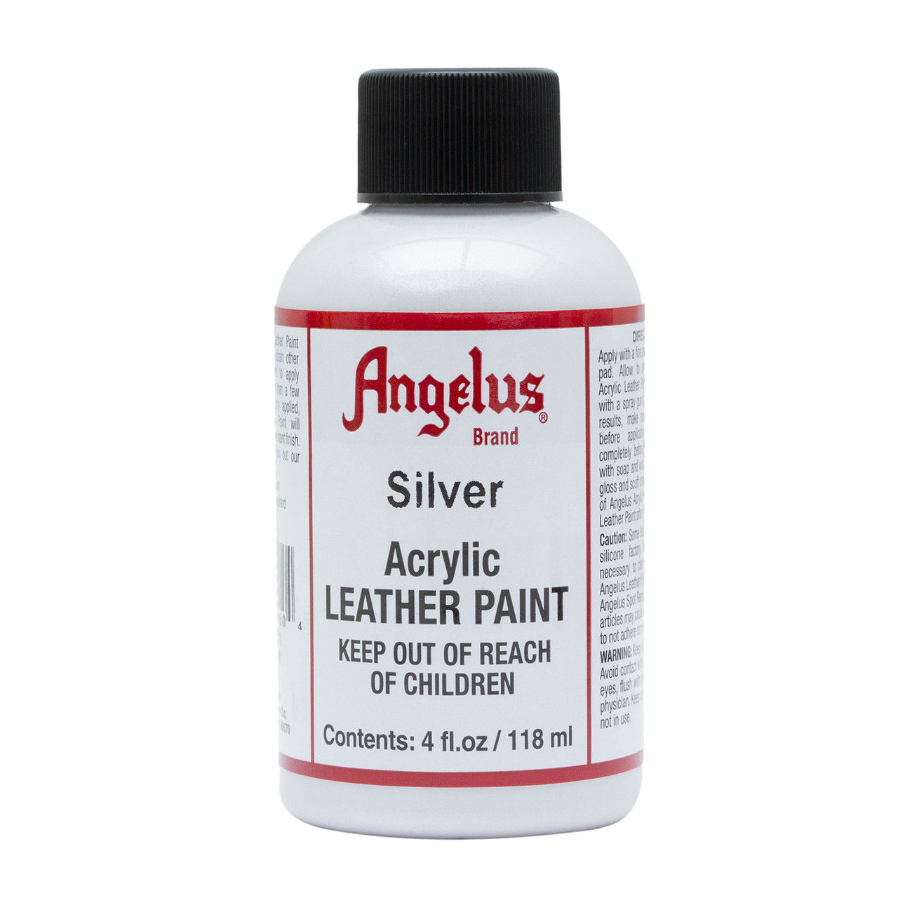 Angelus Acrylic Leather Paint 4 oz. Silver - (1000081605)