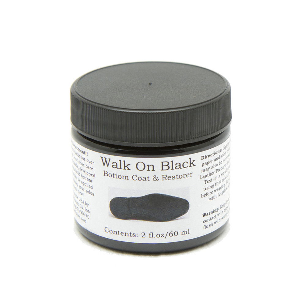 Angelus Leather Paint 2 oz. Walk On Black Bottom Coat & Restorer - (1000083833)