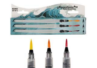 Aquastroke Pro Water Brush Round Set of 3 - (90391)
