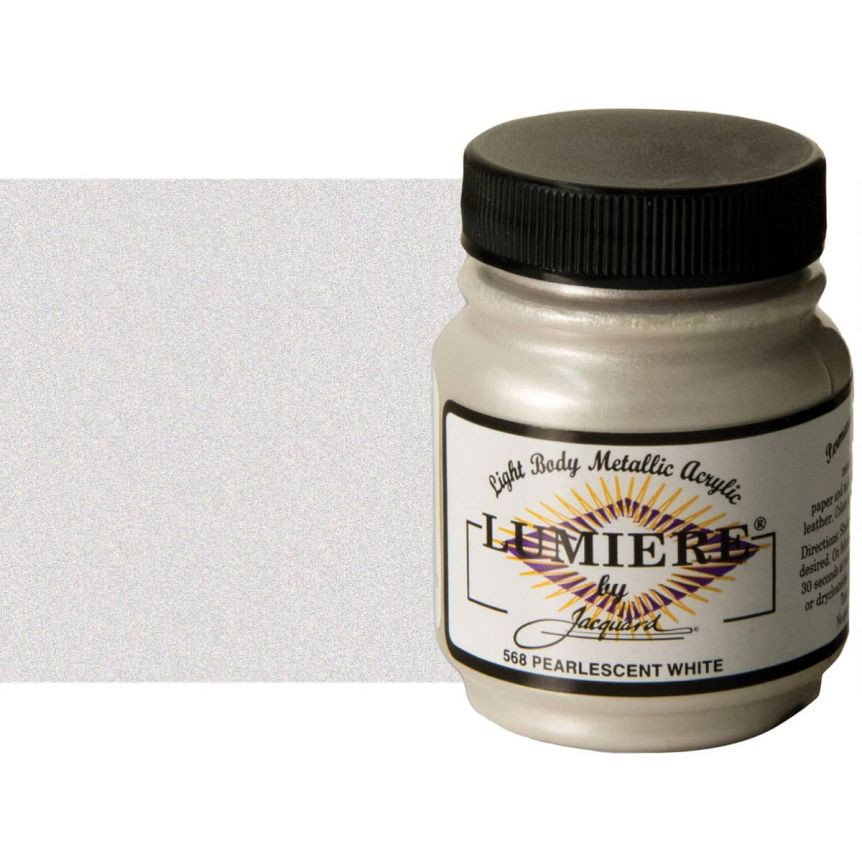 Jacquard Lumiere Fabric Color Pearl White 2.25 oz. Jar - (59885)