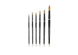 Beste Golden Taklon Short Handle Round Brushes 6 Set - (72441)