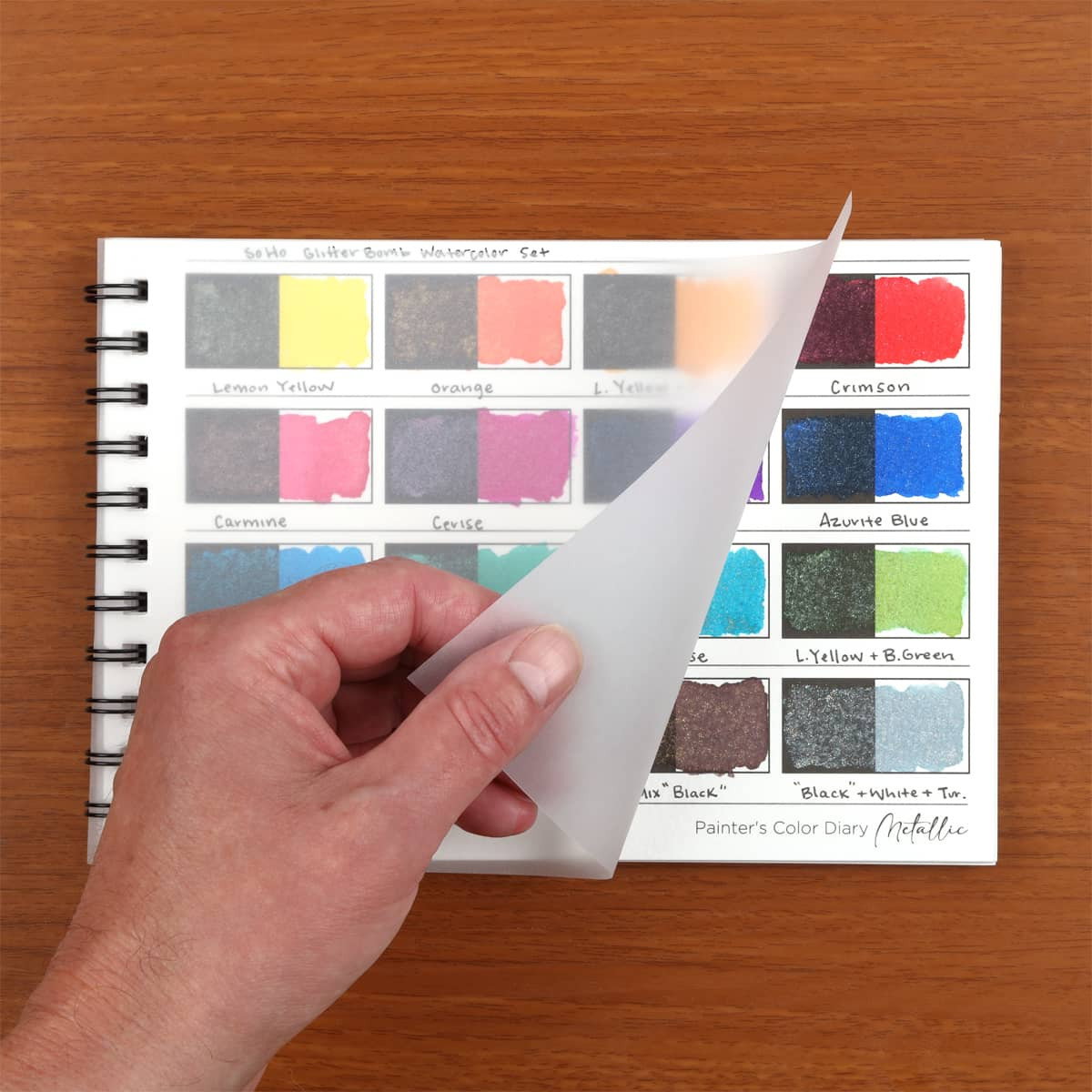 HGC Metallic Watercolor Painters Color Diary 140 lb. Cold Press 6"x8" - (92650)