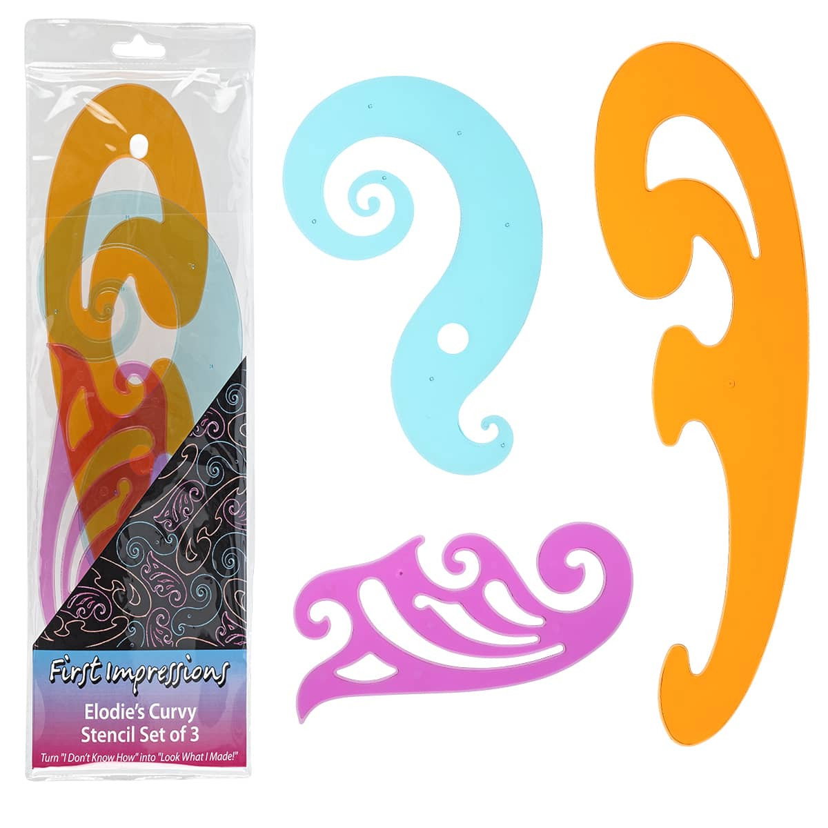 First Impressions Elodie Stencil Set of 3 In Resealable Pouch - (92742)