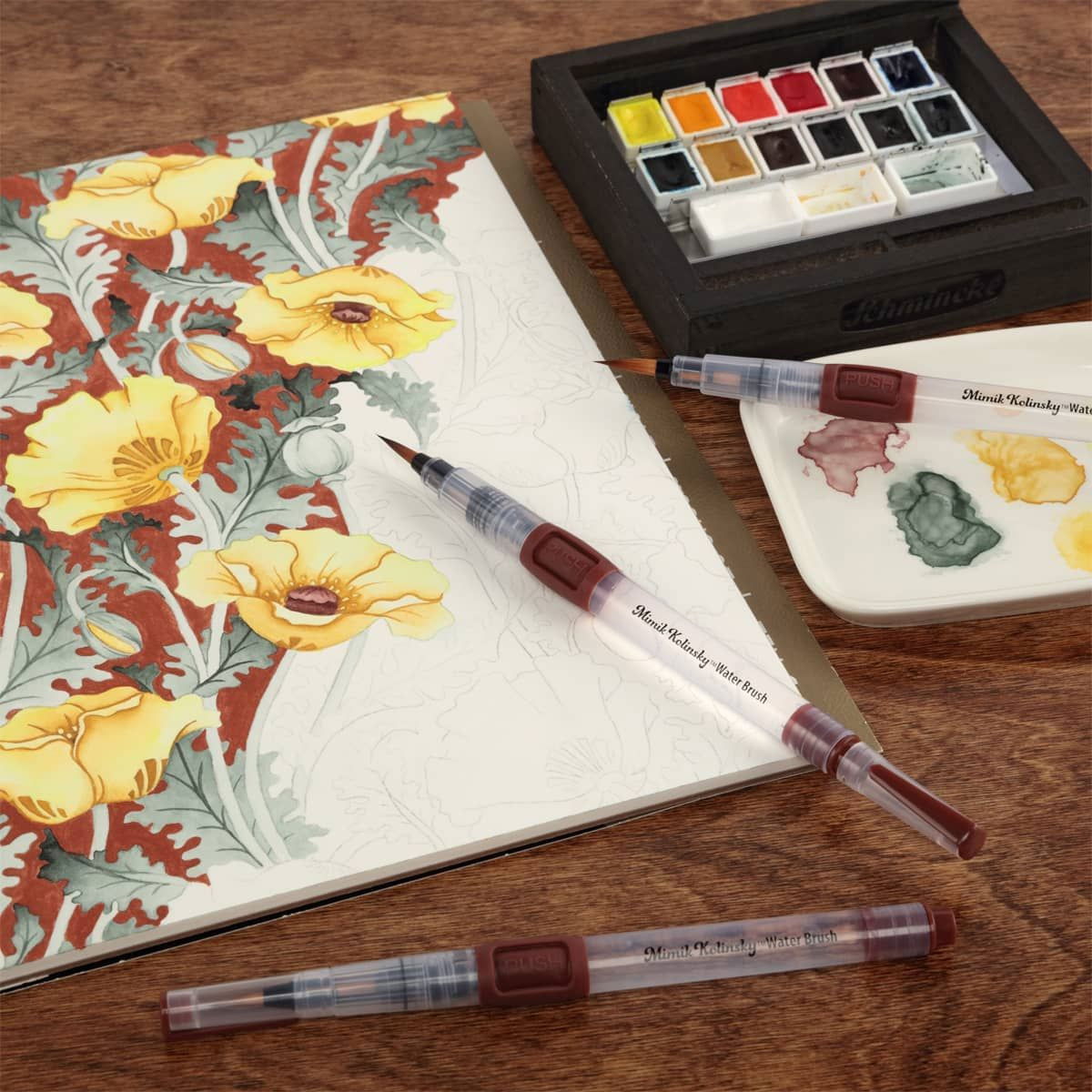 Mimik Synthetic Kolinsky Waterbrush Medium Round - (92744)