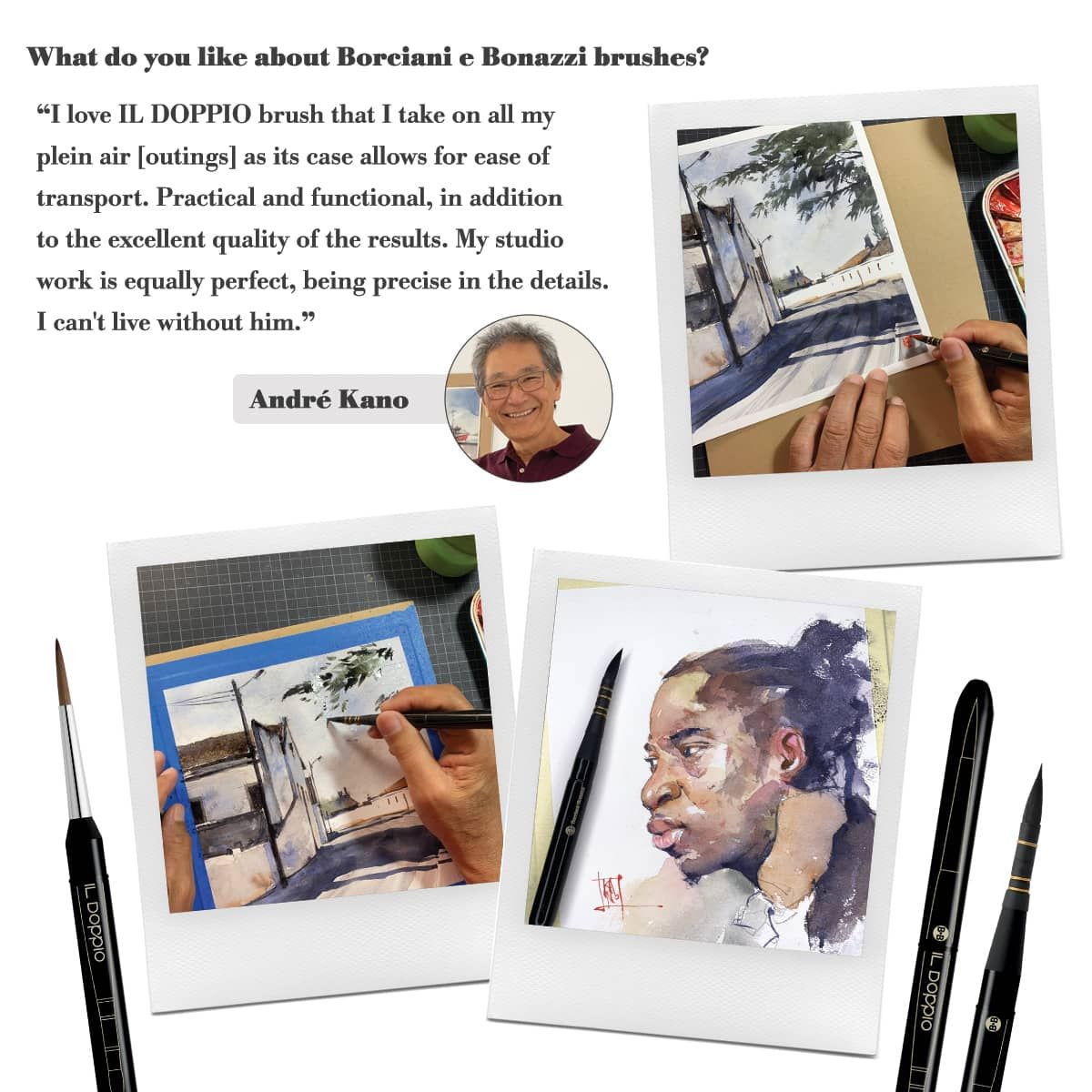 Borciani Bonazzi Il Doppio Travel Brushes